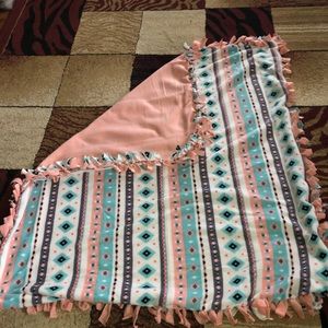 Handmade fleece throw